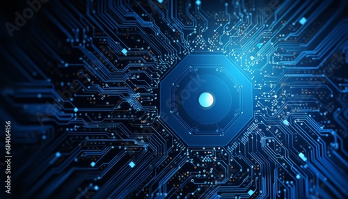 blue circuit board tech background 