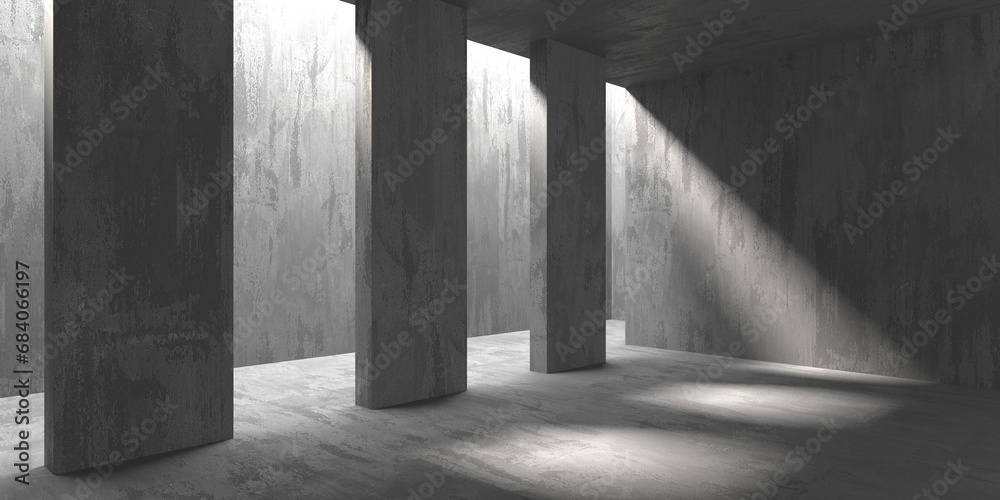 Abstract empty modern interior. Concrete walls Abstract empty modern interior. Concrete walls