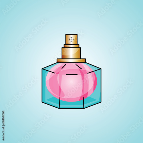 Hexagonal Perfume Bottle Without Cap