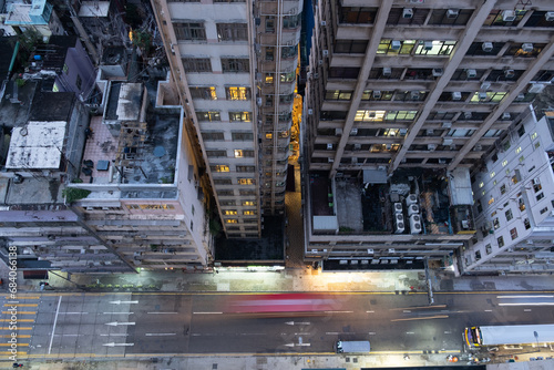 Street view durStreet view during the hotel quarantine in Hong Konging the hotel quarantine in Hong Kong