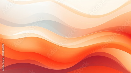 Sunset Wavy Line Pattern on White Background