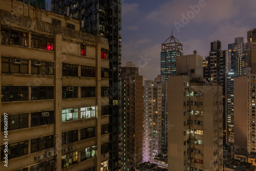 View from the hotel window during the quarantine stay in Hong Kong during the COVID-19 pandemic