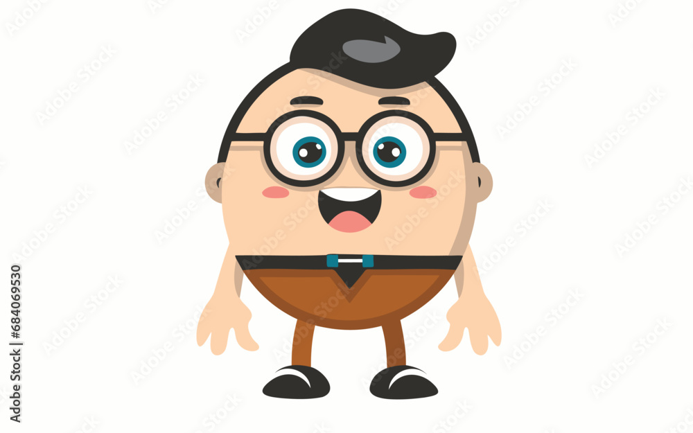 cartoon character of a man with a smile cartoon character of a man with a smile