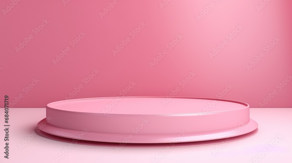 The podium is a light pink wall of a round shape with beautiful backlighting. Trendy modern background for presentation high resolution The podium is a light pink wall of a round shape with beautiful backlighting. Trendy modern background for presentation high resolution