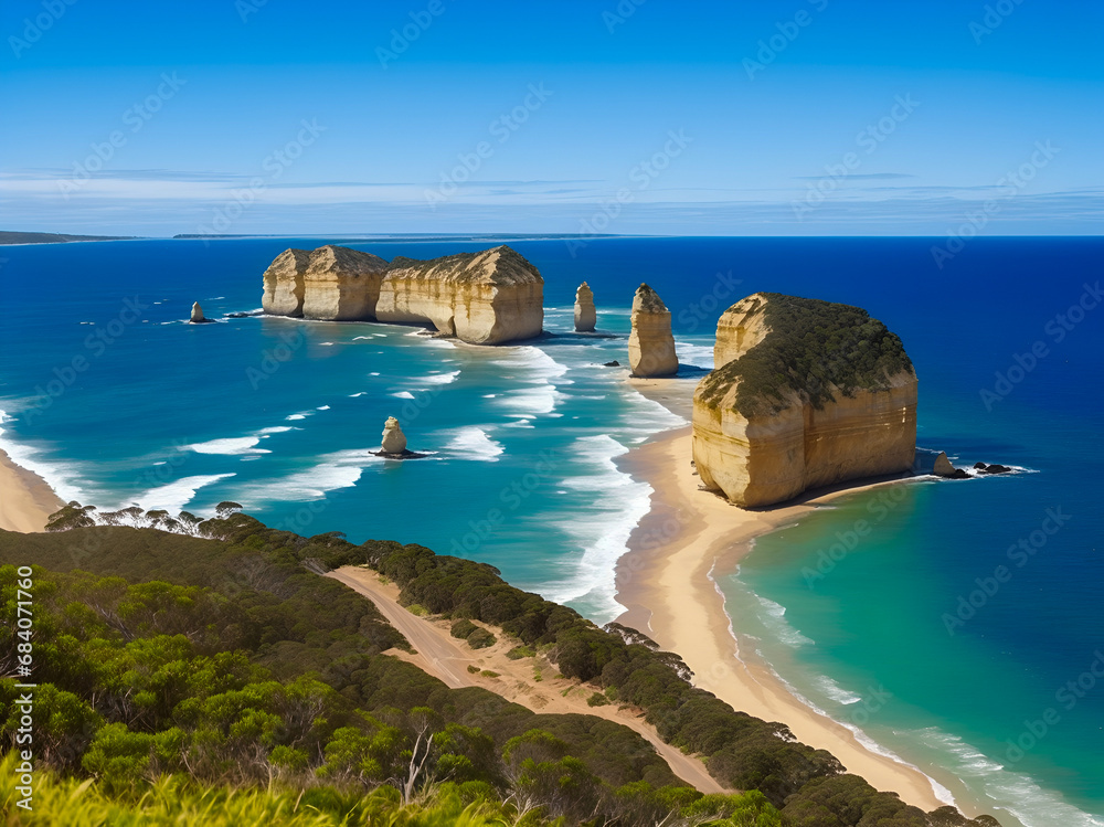 Obraz premium the coast of the atlantic ocean