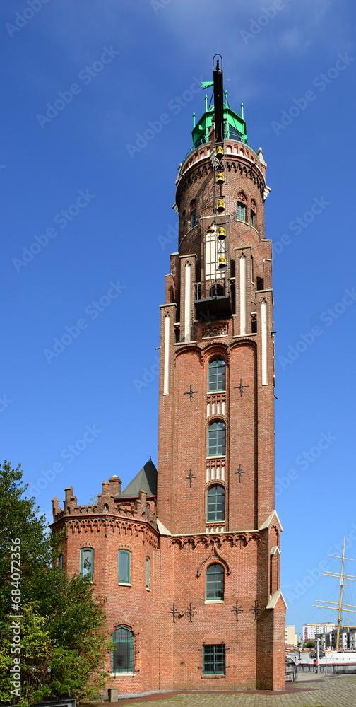 Historical Light House at the Port of Bremerhaven