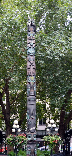 Square in the Old Town of Seattle, Washington photo