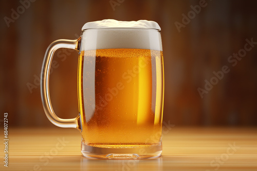 Food and drink concept. Product commercial of glass of beer background with copy space