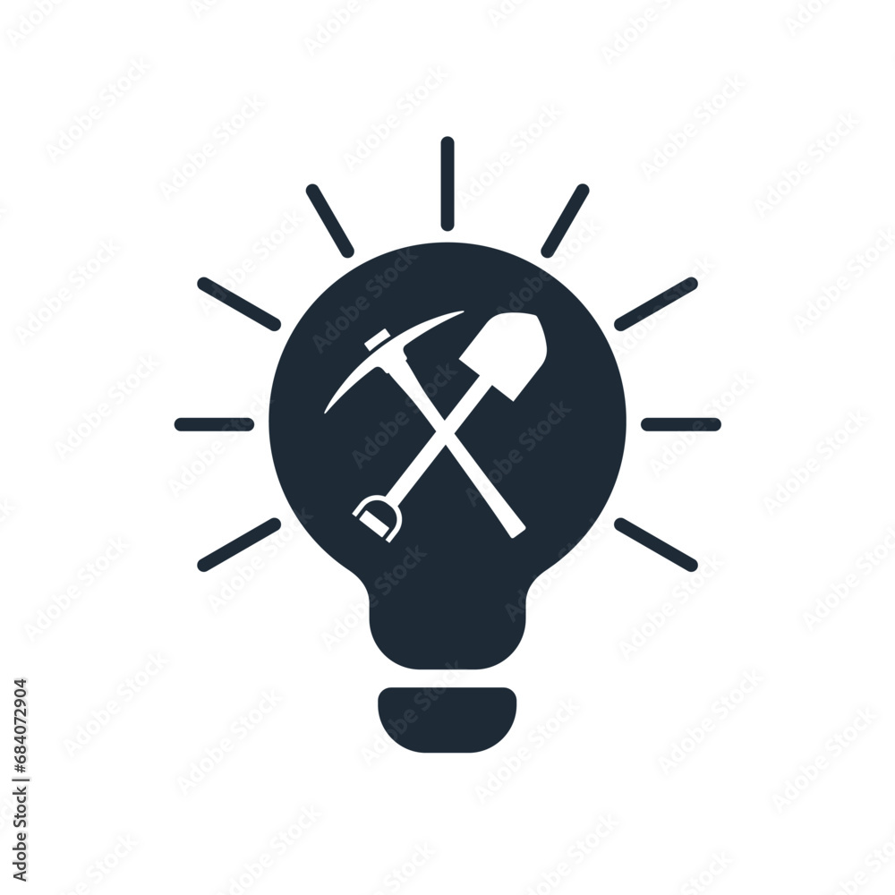 Work on an idea, a project. Achieve results. Vector linear illustration icon isolated on white background. Work on an idea, a project. Achieve results. Vector linear illustration icon isolated on white background.