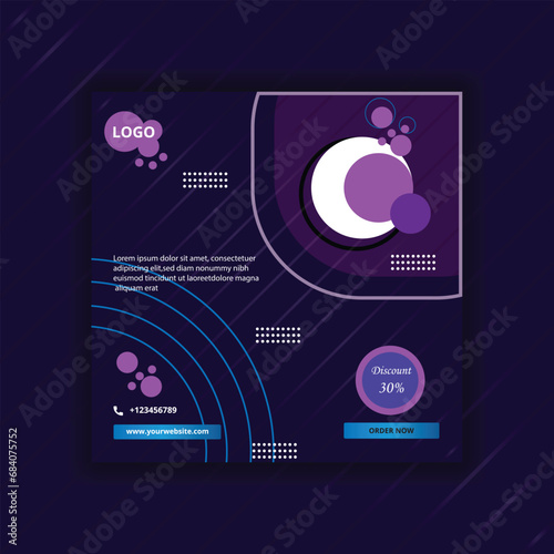 Social media post banner design