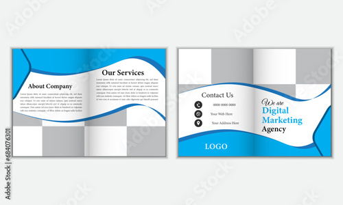 new modern bi fold brochure design