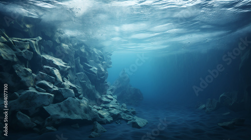 underwater view in light blue tones, perfect as a background image