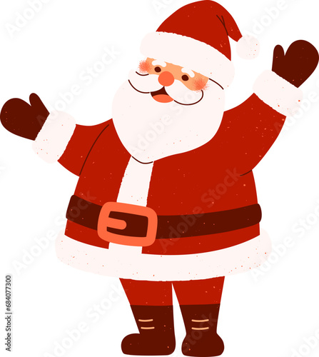 Santa Claus Waving Hand