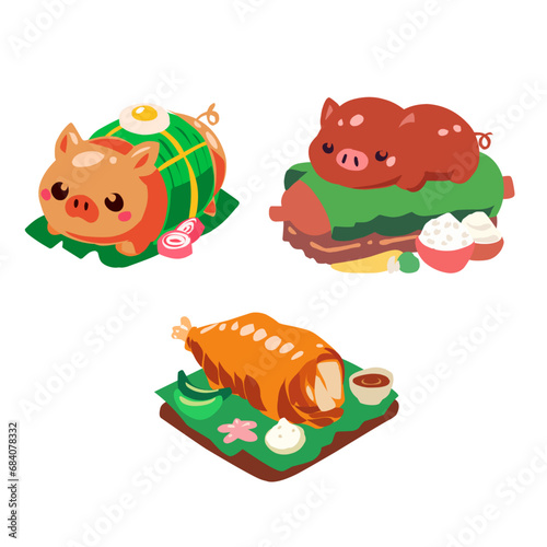Pinoy Flavorful Delight: Showcasing the Irresistible Filipino Culinary Delight Roasted Pork Lechon Dish Extravaganza