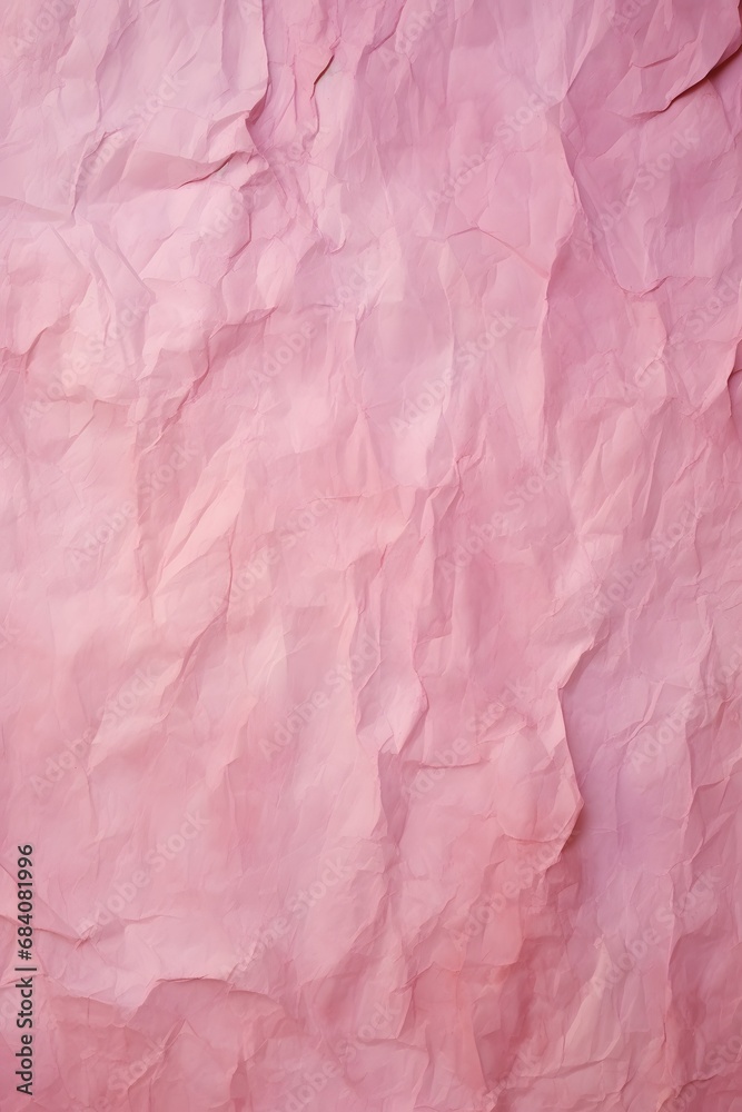 Soft and Subtle Pink Paper Texture with Delicate Wrinkles and Gentle Illumination for Elegant Designs and Artistic Projects. Generative AI