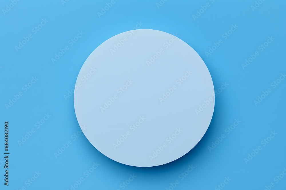 Minimalist White Circle with Shadow on Blue Background - Clean and Modern Design Element for Graphic Projects Generative AI Minimalist White Circle with Shadow on Blue Background - Clean and Modern Design Element for Graphic Projects Generative AI