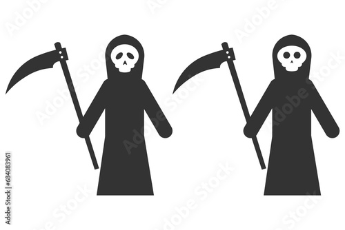 grim symbol reaper icon. Dead symbol vector ilustration.