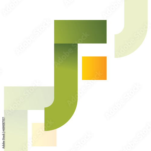 Alphabetical iconic logo combination of J and F with light green color and yellow.jpg