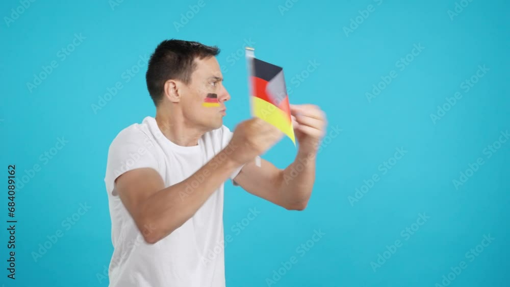 German supporter angry with the decision of the referee German supporter angry with the decision of the referee