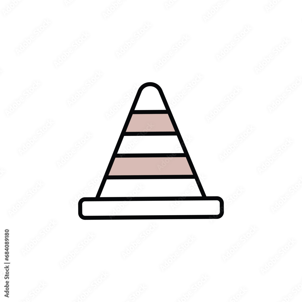Traffic Cone Icon Vector Design Template Traffic Cone Icon Vector Design Template