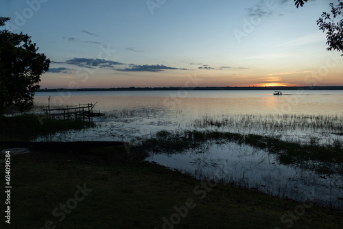 sunset on the lake in Thailand © maodoltee
