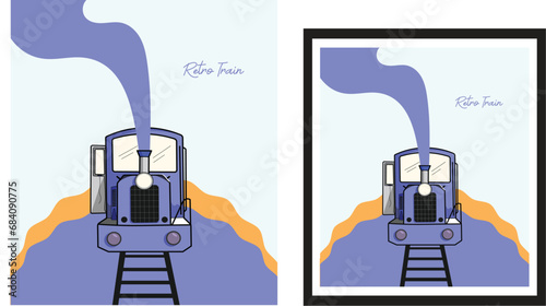 Retro Train Illustration