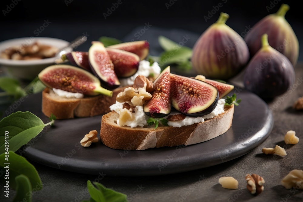 Figs cheese sandwiches. Slice bread lunch toast arugula. Generate Ai Figs cheese sandwiches. Slice bread lunch toast arugula. Generate Ai