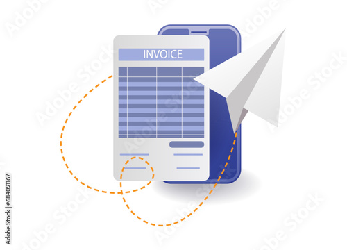 Send invoice reports with a smartphone