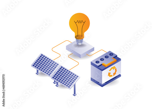 Electricity with solar panel energy