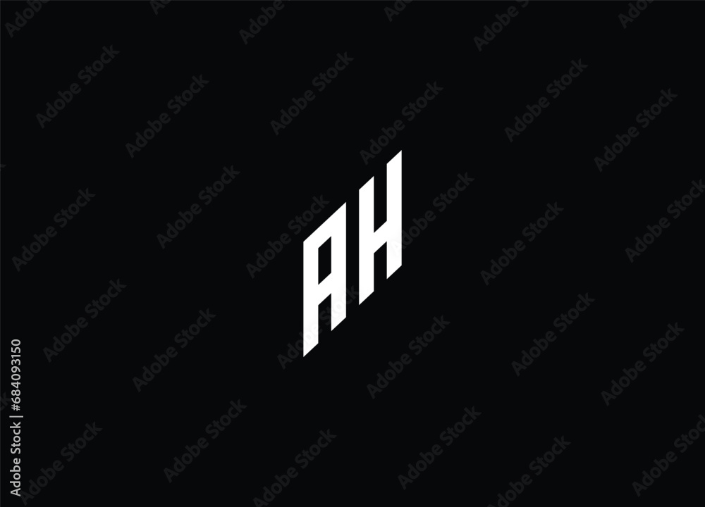 Initial Letter AH Logo Design Initial Letter AH Logo Design