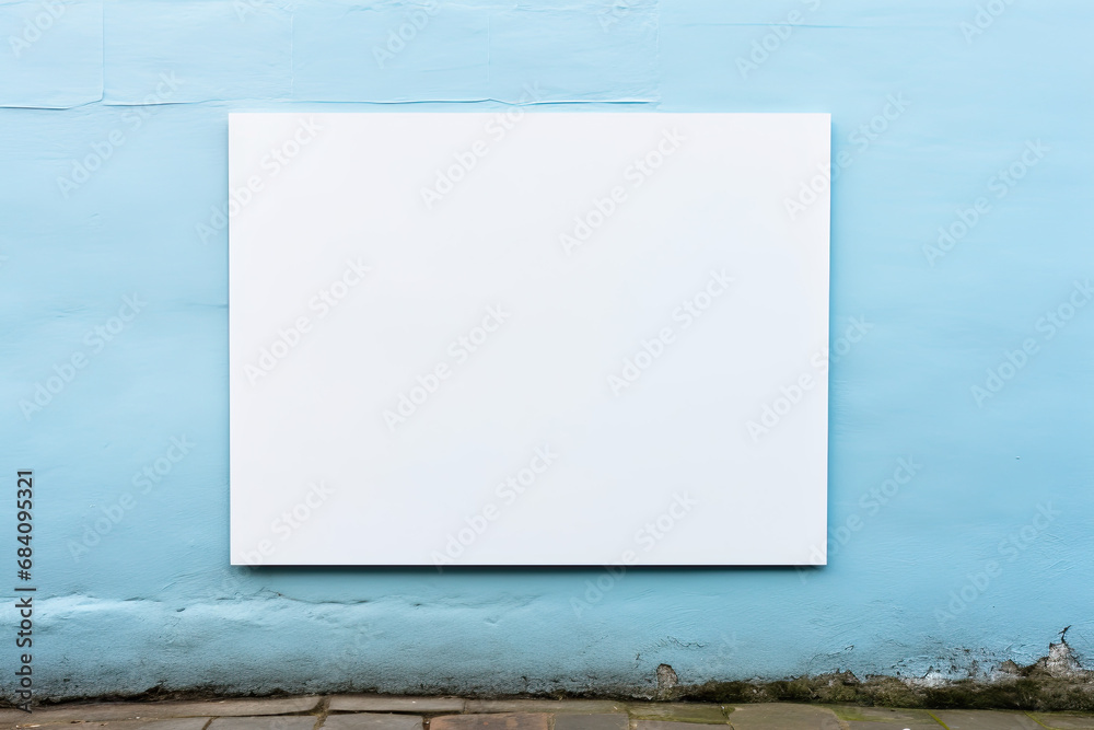 A piece of blank paper notice on a wall A piece of blank paper notice on a wall