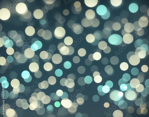Defocused blue round bokeh light on abstract night background