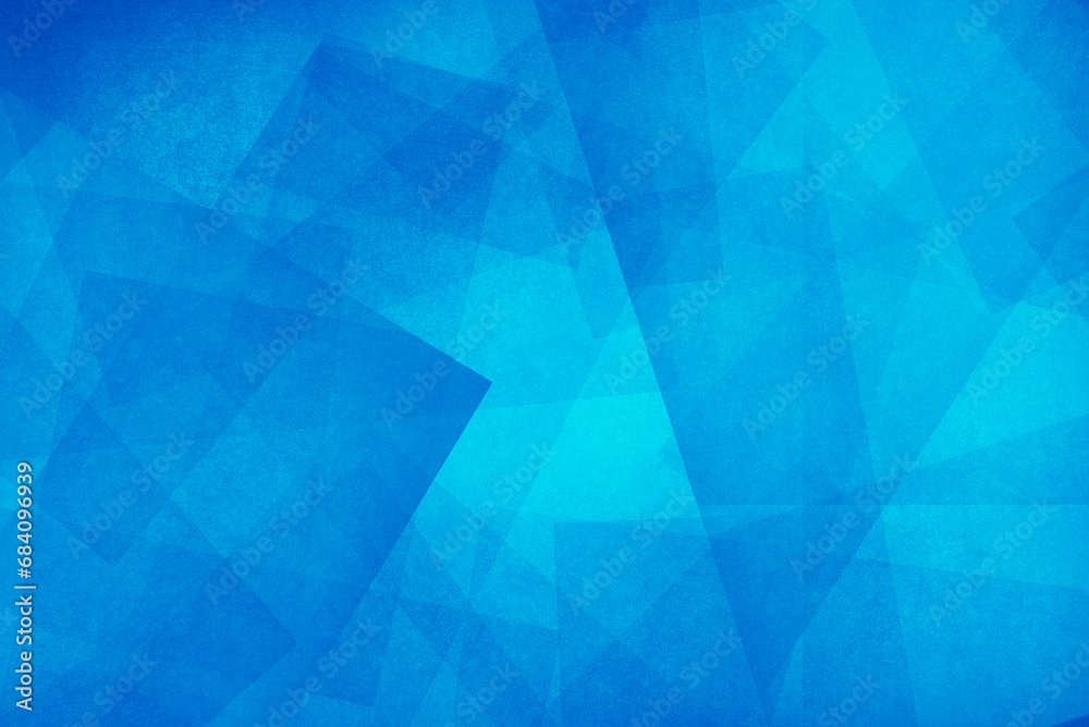 Fototapeta premium Blue abstract background, lines angles and diamond shaped pattern in vintage grunge texture design, faded worn grunge stains, old red material