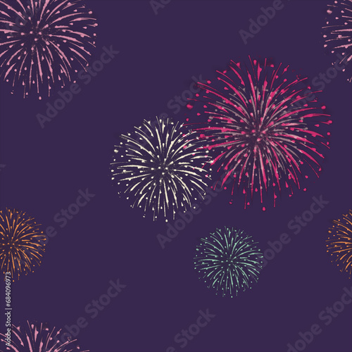 fireworks at night sky background pattern 