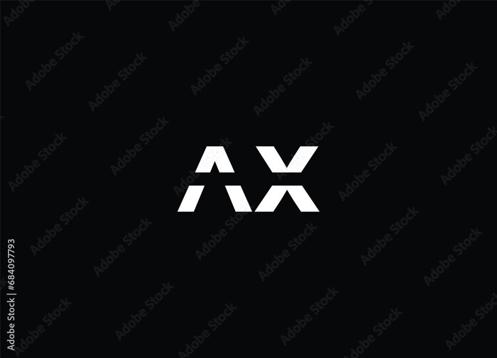 Initial Letter AX Logo Design Initial Letter AX Logo Design