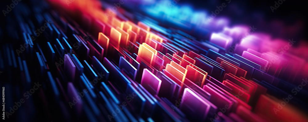 Fototapeta premium Digital abstract background. Ideal for network abilities, technological processes, digital storages, science, education, etc.