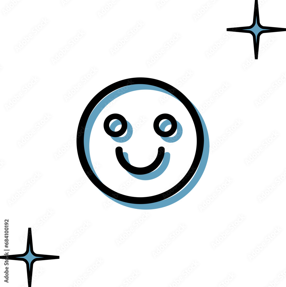 Obraz premium Smile Emoticon Vector Icon