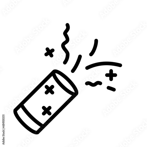 party popper icon, birthday simple vector icon