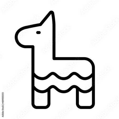pinata icon, birthday simple vector icon