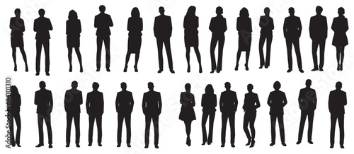 silhouettes of business people