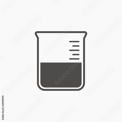 Beaker lab icon vector symbol sign