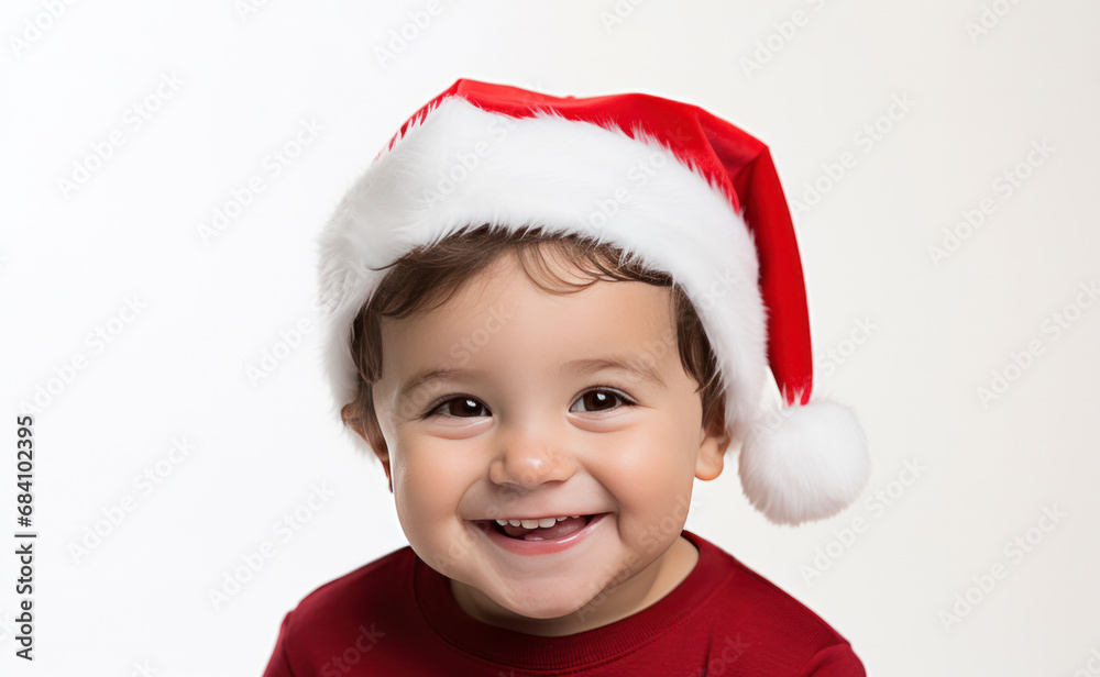 child in santa hat child in santa hat