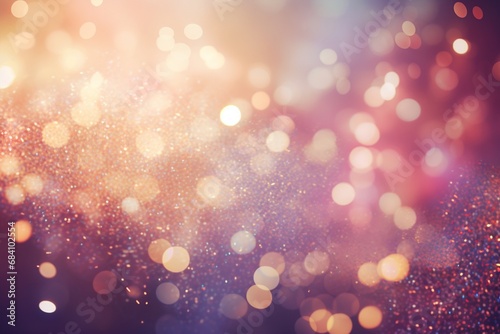 An abstract background with bokeh lights and a soft, vintage-colored blur, infused with subtle glimmers. Created with generative AI tools
