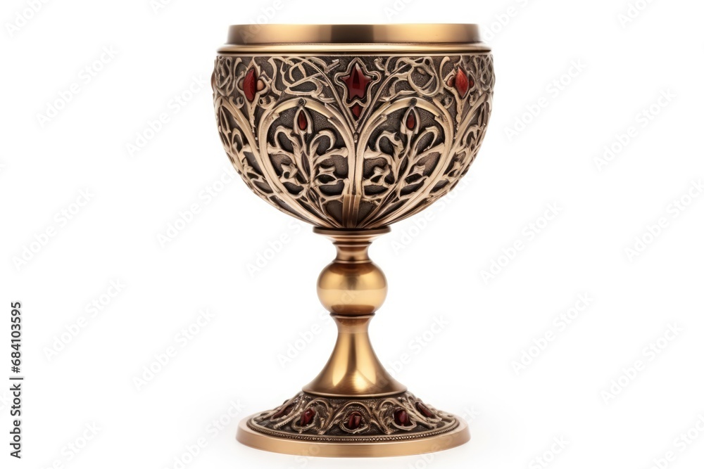 Ornate Antique Chalice Isolated On White Background Ornate Antique Chalice Isolated On White Background