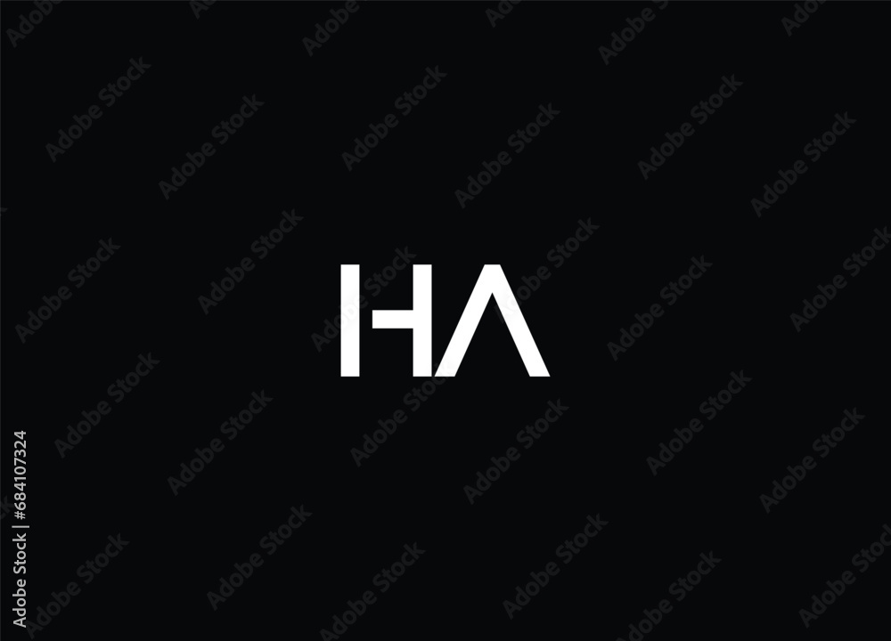 Creative Letters HA Logo Design Vector Template Creative Letters HA Logo Design Vector Template