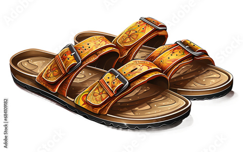 Huaraches, Artfully Crafted for Comfort and Chic Fashion on White or PNG Transparent Background photo