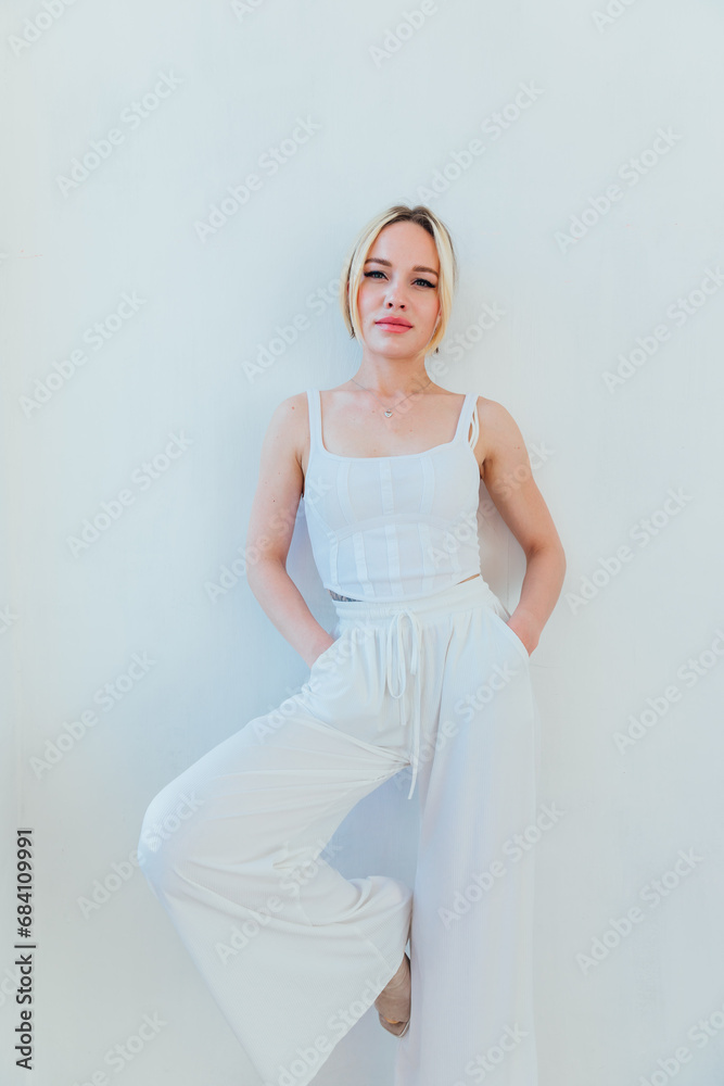 Portrait of a beautiful fashionable slender young woman Portrait of a beautiful fashionable slender young woman