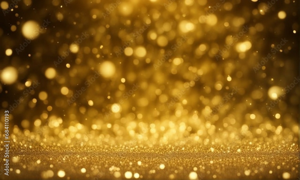 Glitter defocused abstract Twinkly Lights with golden dust and shine. Bright futuristic luxury for Christmas and party backdrop. Generative AI Glitter defocused abstract Twinkly Lights with golden dust and shine. Bright futuristic luxury for Christmas and party backdrop. Generative AI