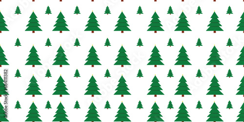 Christmas fir tree seamless pattern