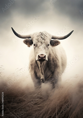 Horn black bull cow portrait wild cattle wildlife mammal animal nature